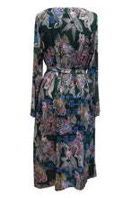 Laden Sie das Bild in den Galerie-Viewer, Rückseite Blumenkleid dunkelgrün
