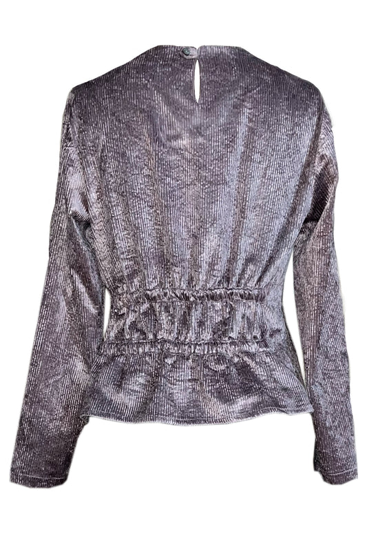 Cordbluse pastelllila schimmernd