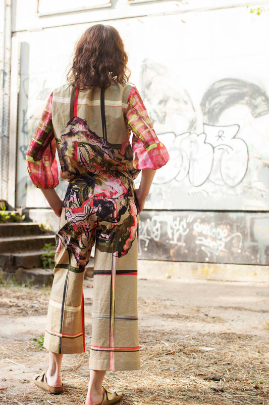 Culottes Beige wilde Malerei