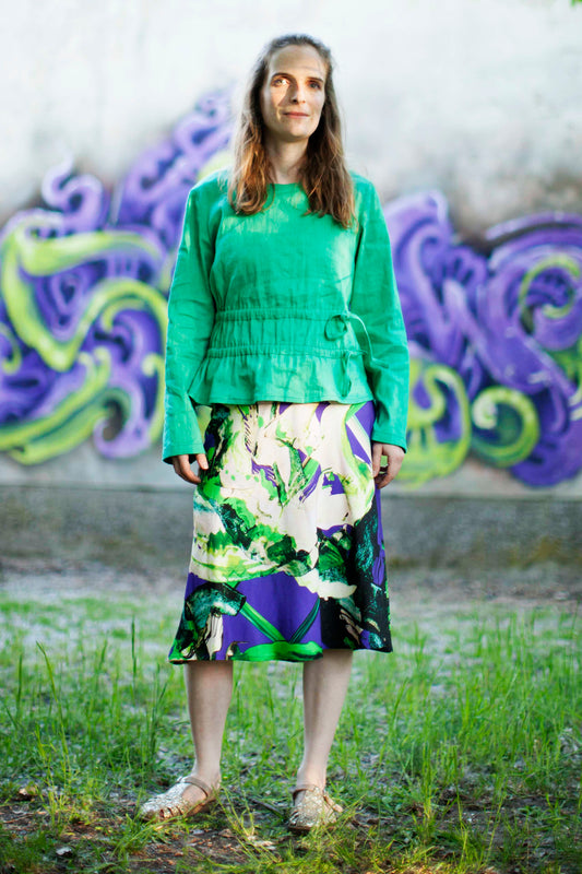 Rock lila grüne Malerei