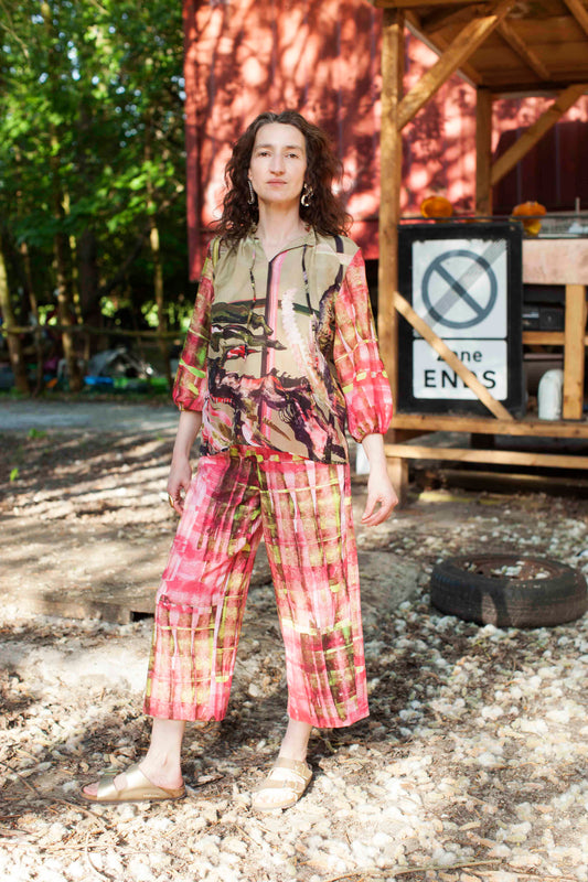Culottes pink gelb