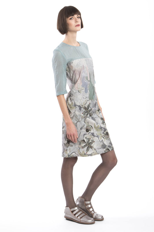 Slim Dress Grey-Blue