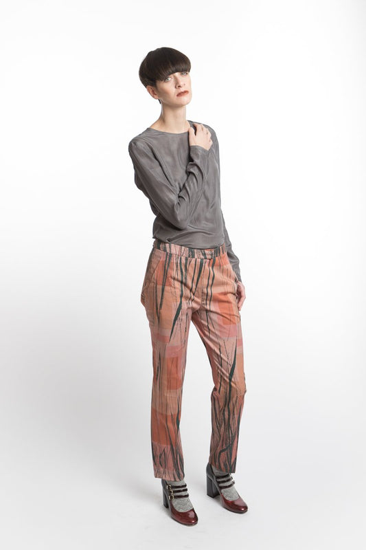 Pants Feather Print