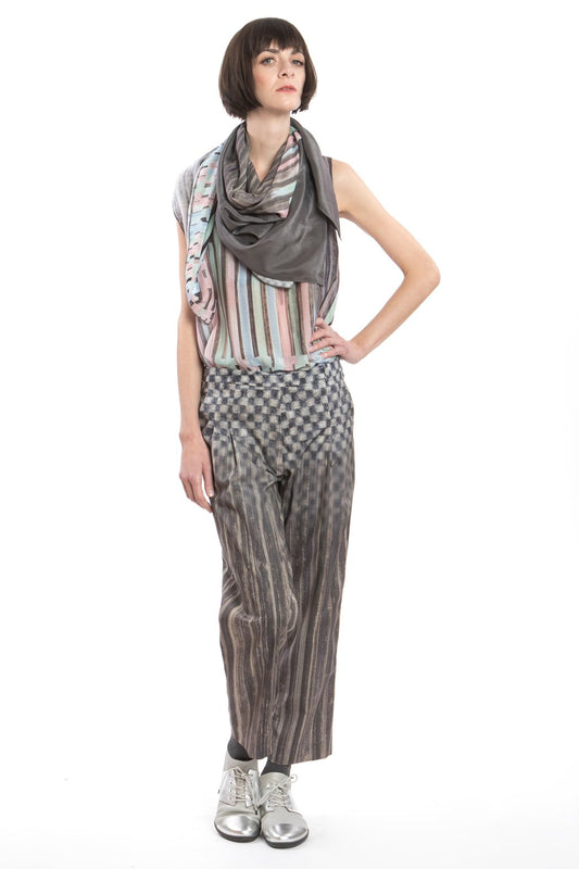 Trousers Pleats Grey