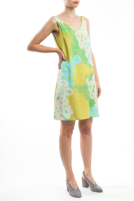 V-neck Dress Yellow