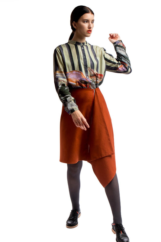 Red Skirt Asymmetric