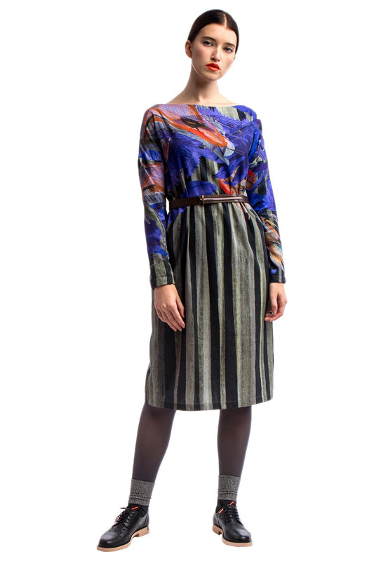 Loose Dress Dark Print