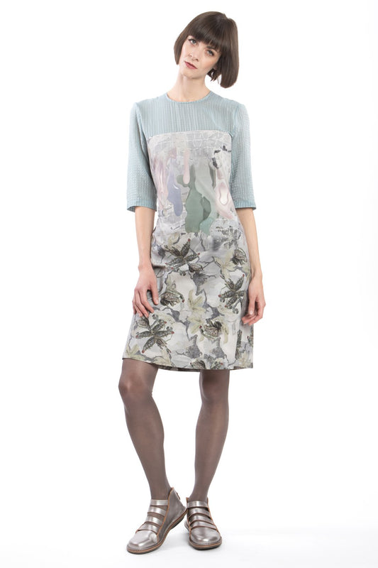 Slim Dress Grey-Blue