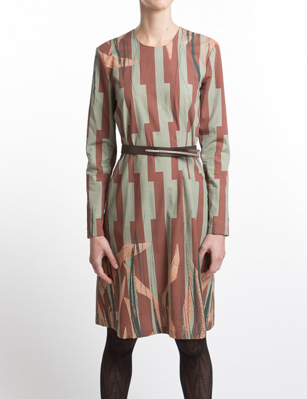 Dress with Leaf Print