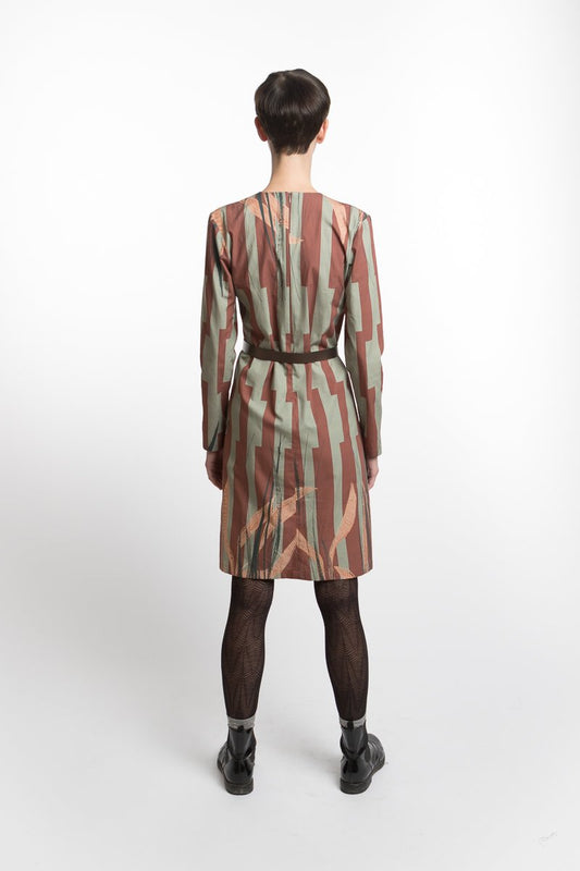 Dress with Leaf Print