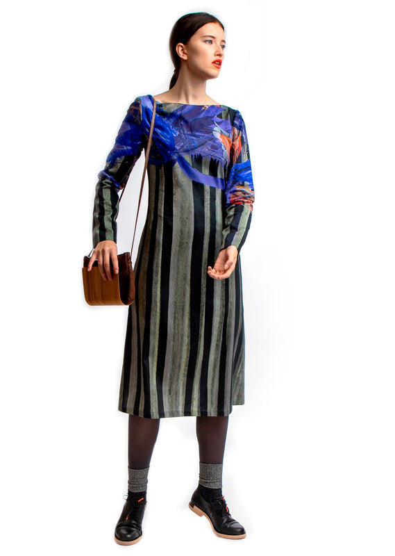 Shift Dress Blue Print