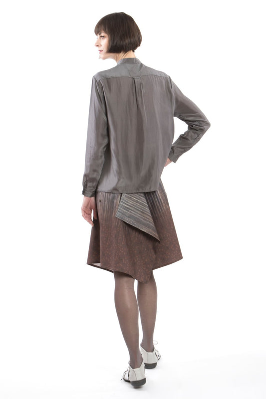 Blouse Grey Silk