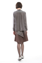 Laden Sie das Bild in den Galerie-Viewer, Blouse Grey Silk