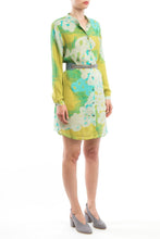 Laden Sie das Bild in den Galerie-Viewer, Shirtdress Yellow Turquoise