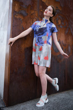 Laden Sie das Bild in den Galerie-Viewer, Linen Dress Asymmetric Collar