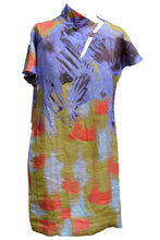 Laden Sie das Bild in den Galerie-Viewer, Linen Dress Asymmetric Collar