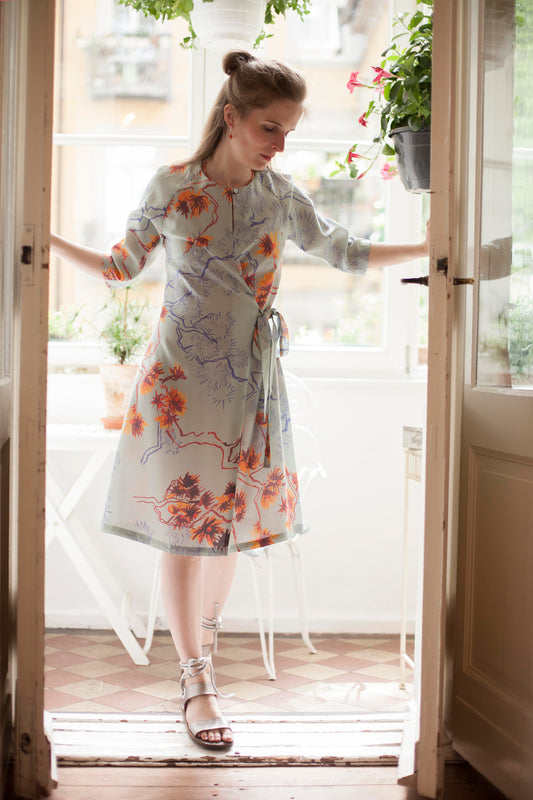 Wrap Summer Dress in Mint