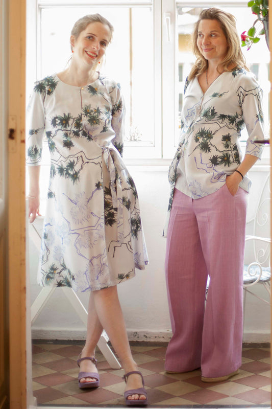 Pink Wide-Leg Pants
