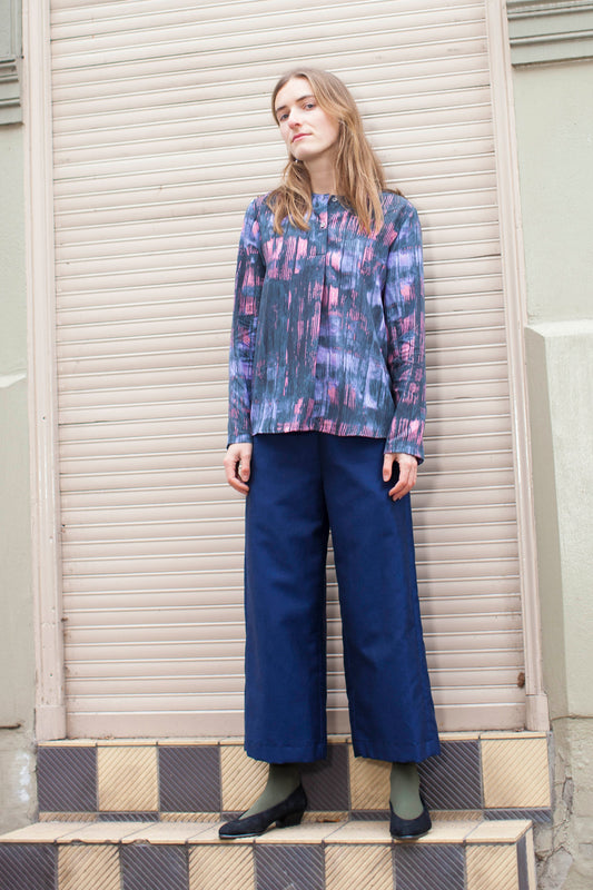 Blue Culottes wool by Clara Kaesdorf