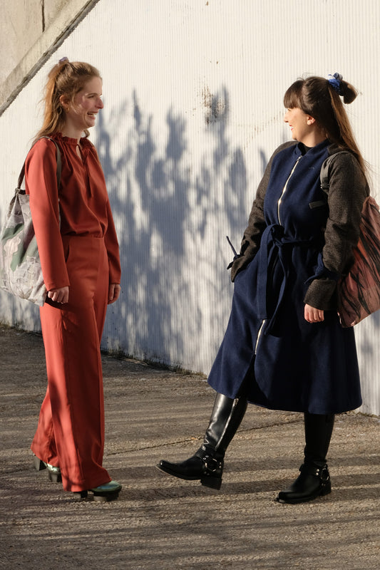 wool trousers in red CLARA KAESDORF