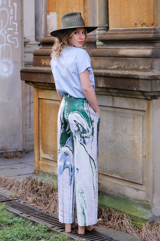Sommerhose Vogel Grün Clara Kaesdorf