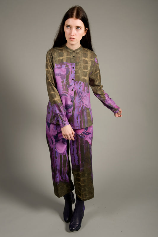 Shirt Floral Print Magenta