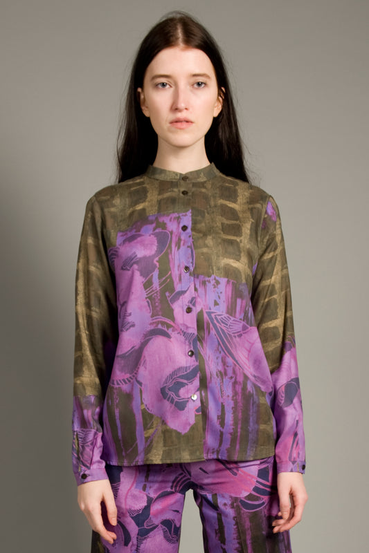 Shirt Floral Print Magenta