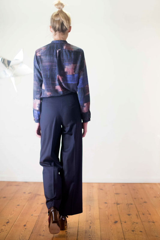 Elegant Blue Trousers L, XL