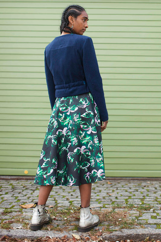 floral skirt Midi lengths back