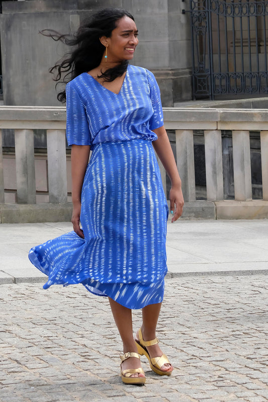 Blue Summer look made in Berlin by CLARA KAESDORF