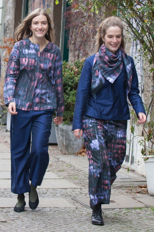 Dark Printed Triangle Scarf