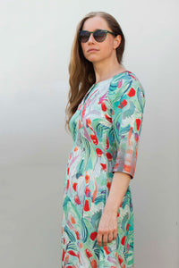 Wrap Dress Mint Red