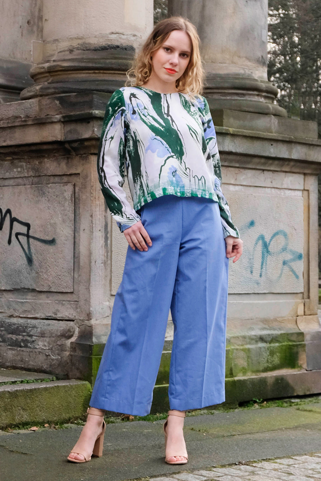 Weite Hose blau CLARA KAESDORF