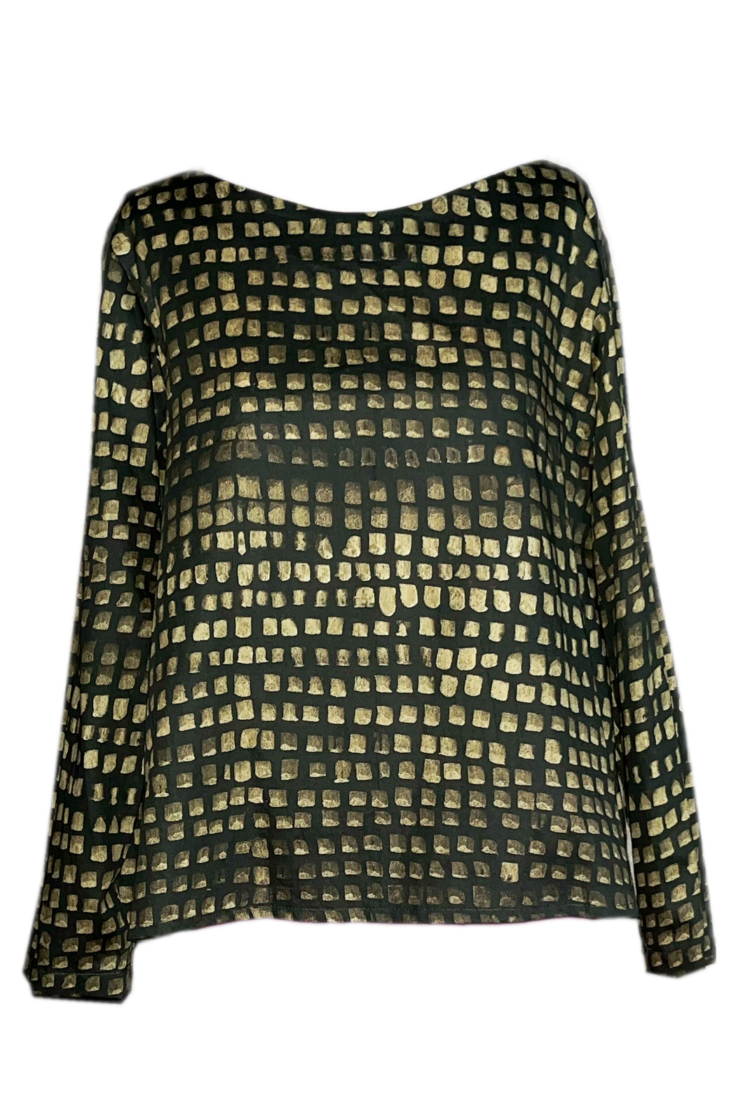 Schlichte Bluse grün gold