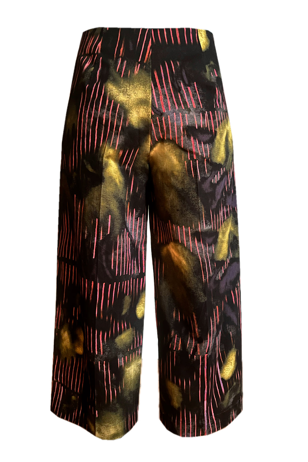 Culottes grau mit pink und gelb