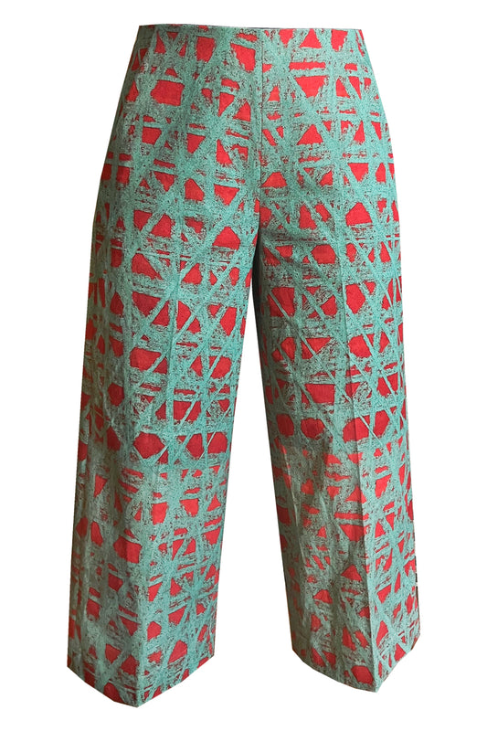 Culottes türkise Kreide auf rot