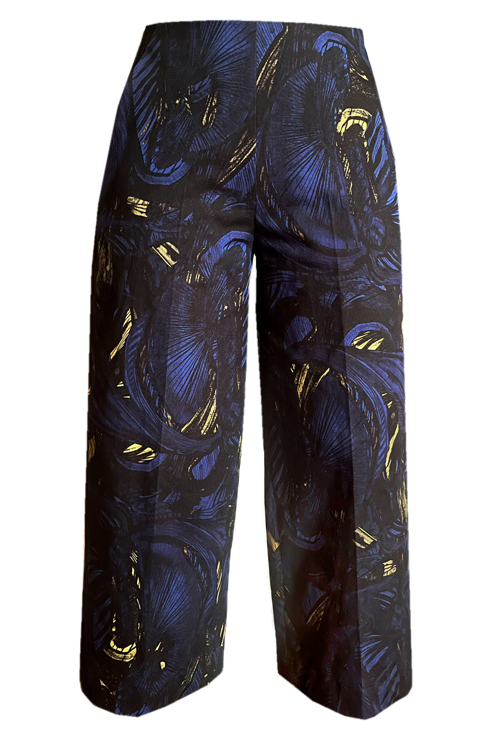 Culottes dunkelblau mit gelb