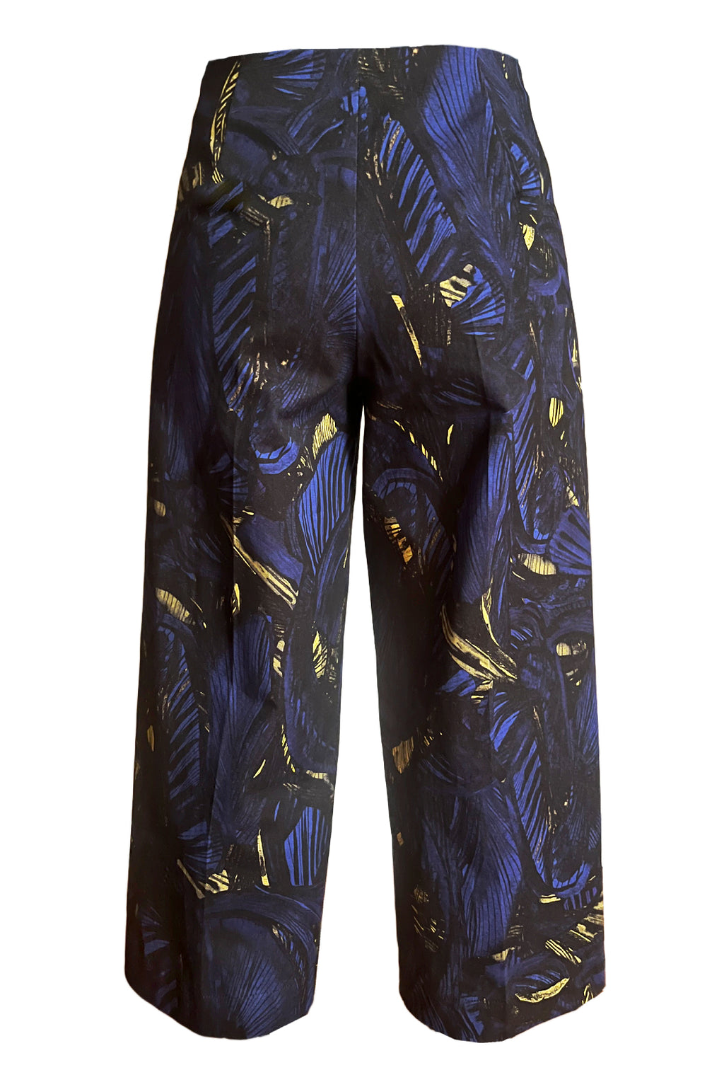 Culottes dunkelblau mit gelb