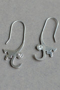 Monkey Earrings Silver Alicia Huizar