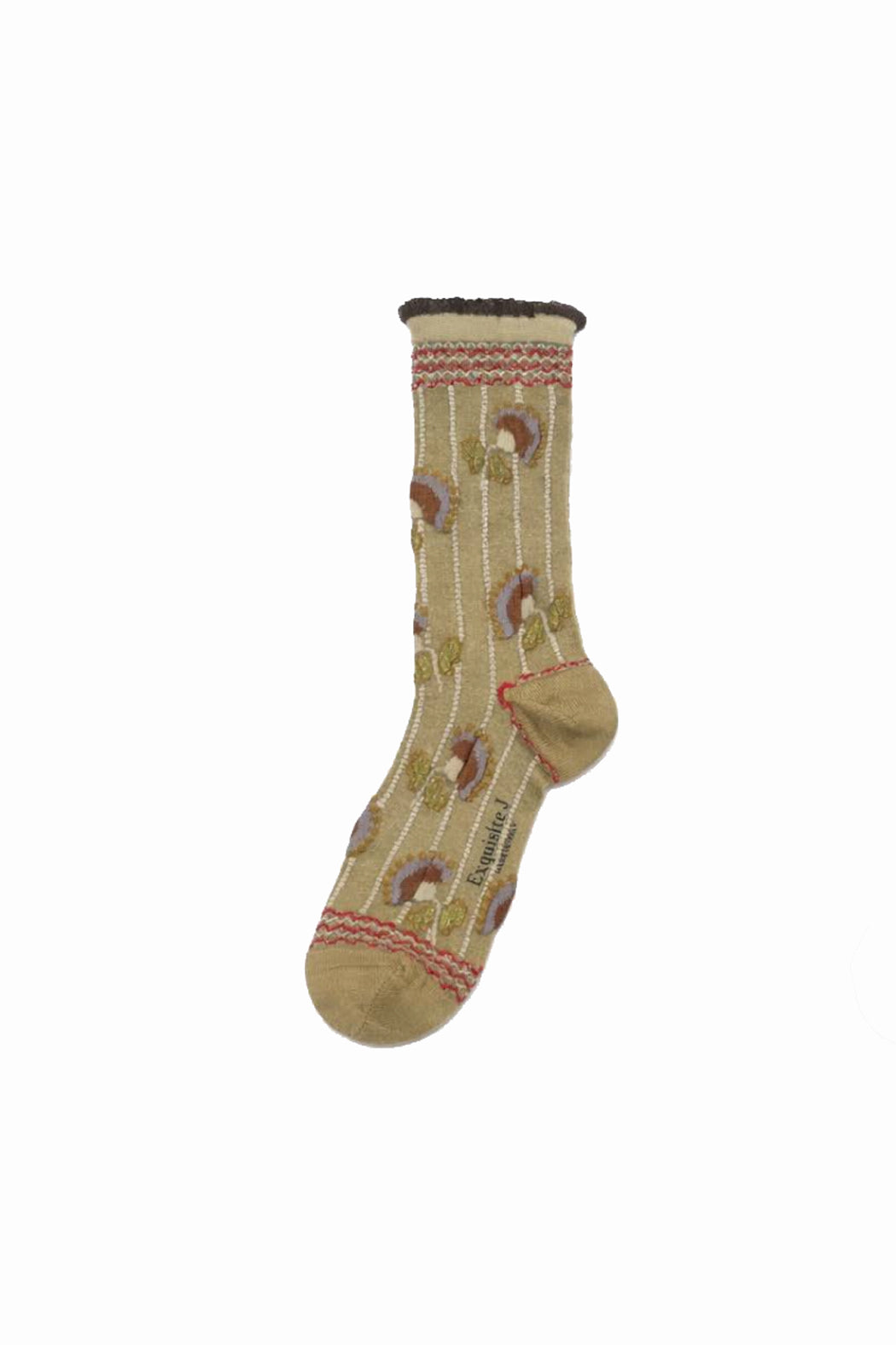 Socken mit Blumen und Perlmuster - Exquisite J