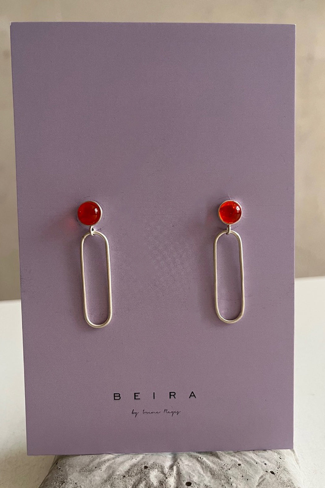 Tropfenschmuck Glas Ohrringe und Ringe BAU DROPS - BEIRA