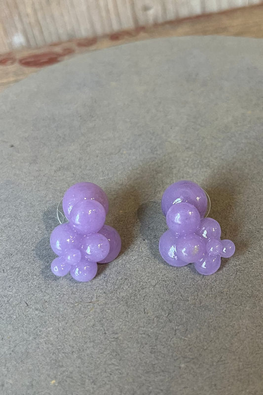 Tropfen monochrom Glasohrringe Stecker - BEIRA