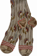 Socken mit Blumen und Perlmuster - Exquisite J