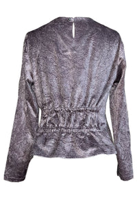 Cordbluse pastelllila schimmernd