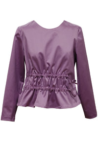 Blouse Ruffled Waist Purple