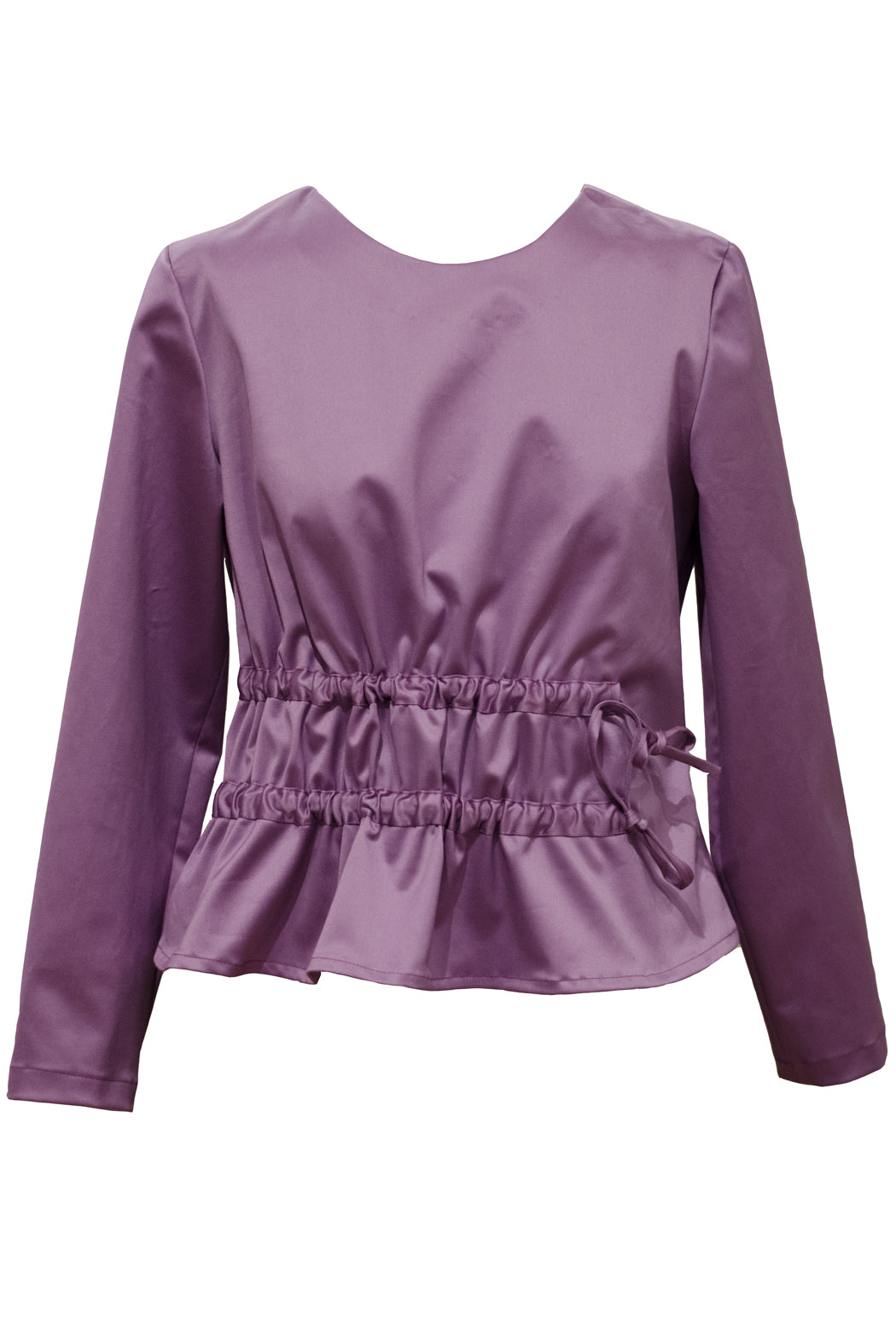 Blouse Ruffled Waist Purple