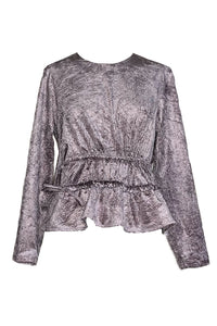Cordbluse pastelllila schimmernd