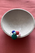 Ohrringe und Ring bunte Tropfen mit grün und blau - BEIRA