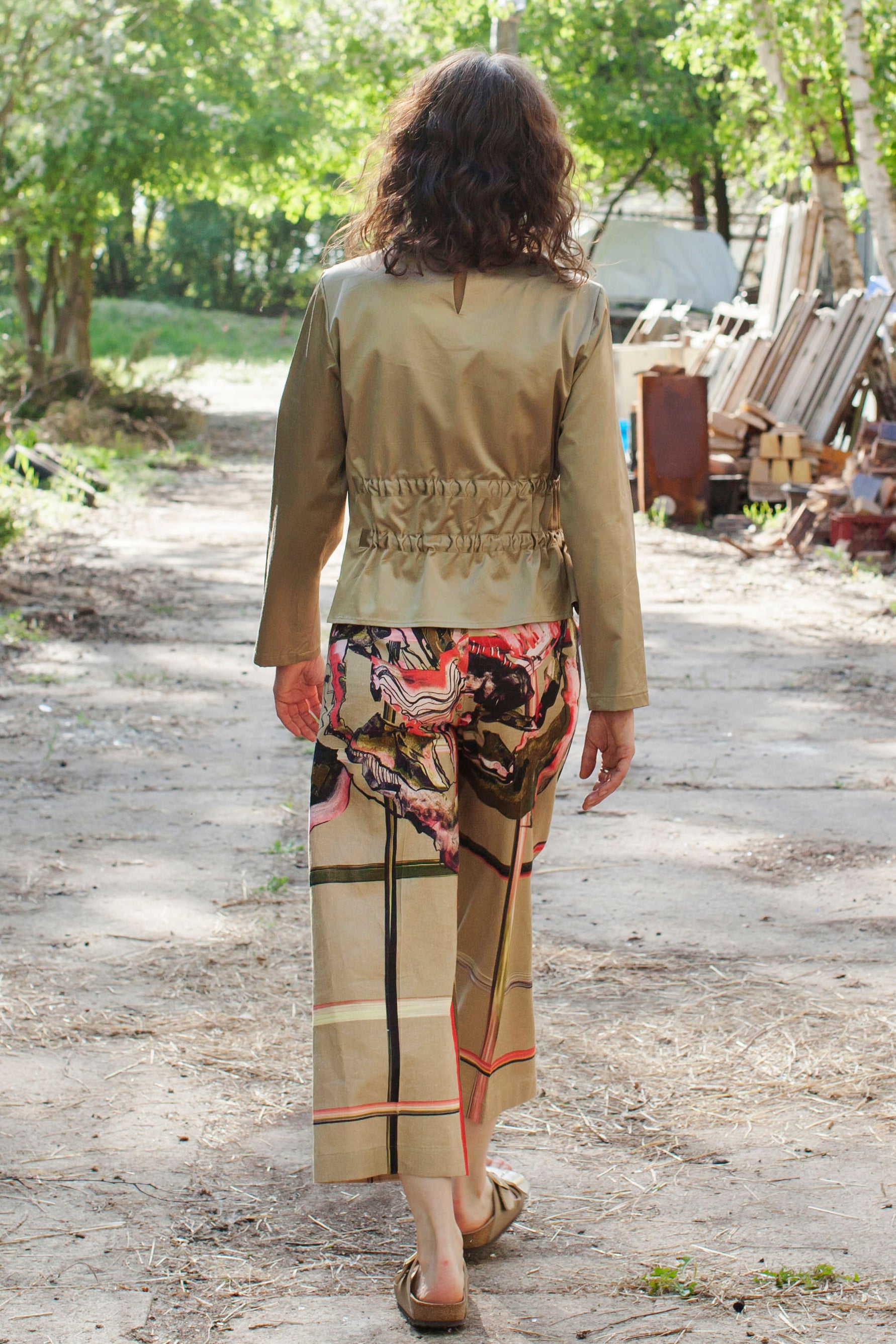 Culottes Beige wilde Malerei