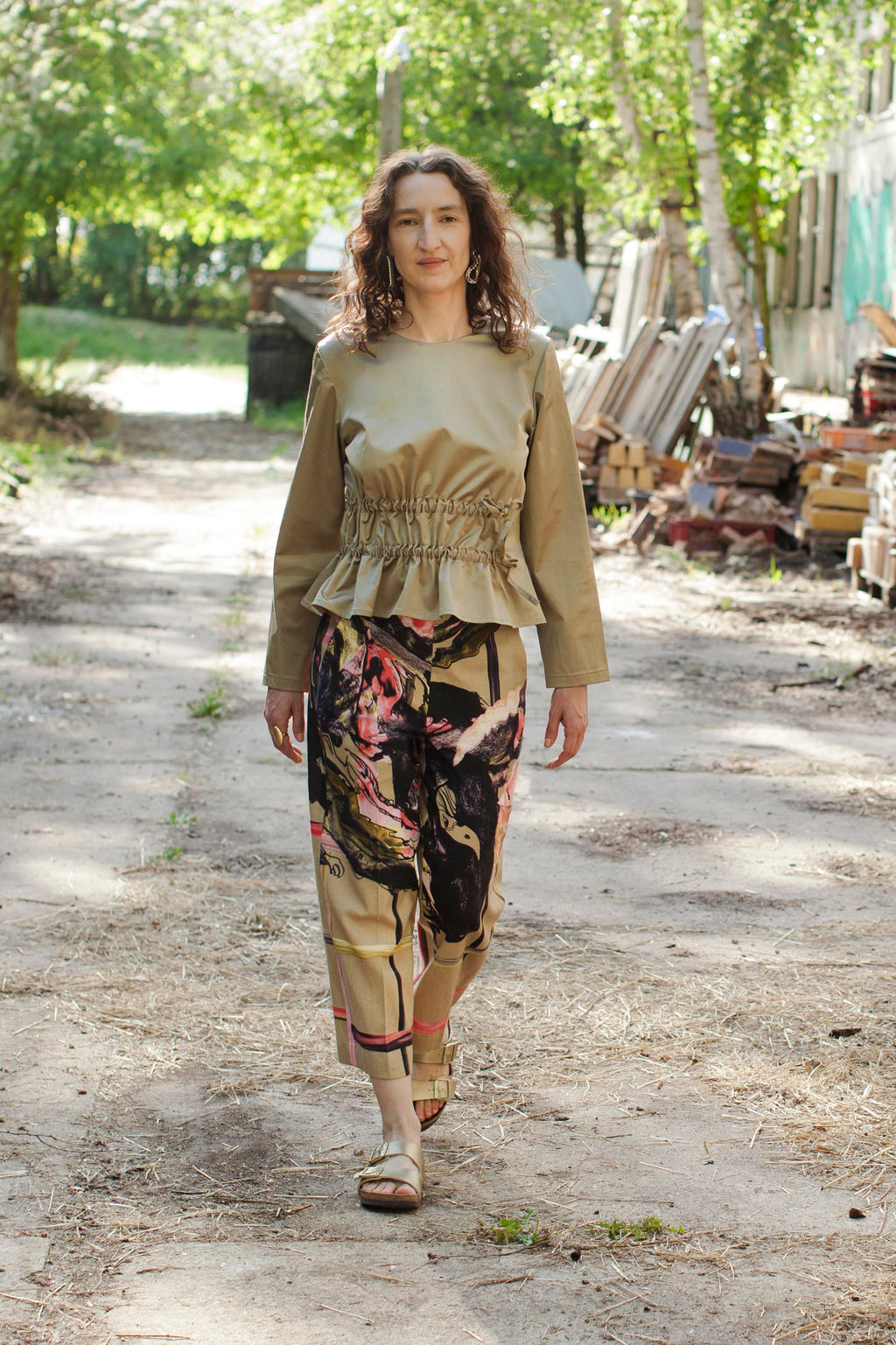Culottes Beige wilde Malerei